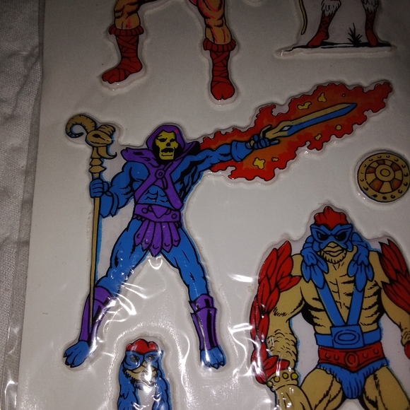 New Old Stock He-Man And The MASTERS Of The Universe Puffy Stickers Unpunched - Picture 4 of 8